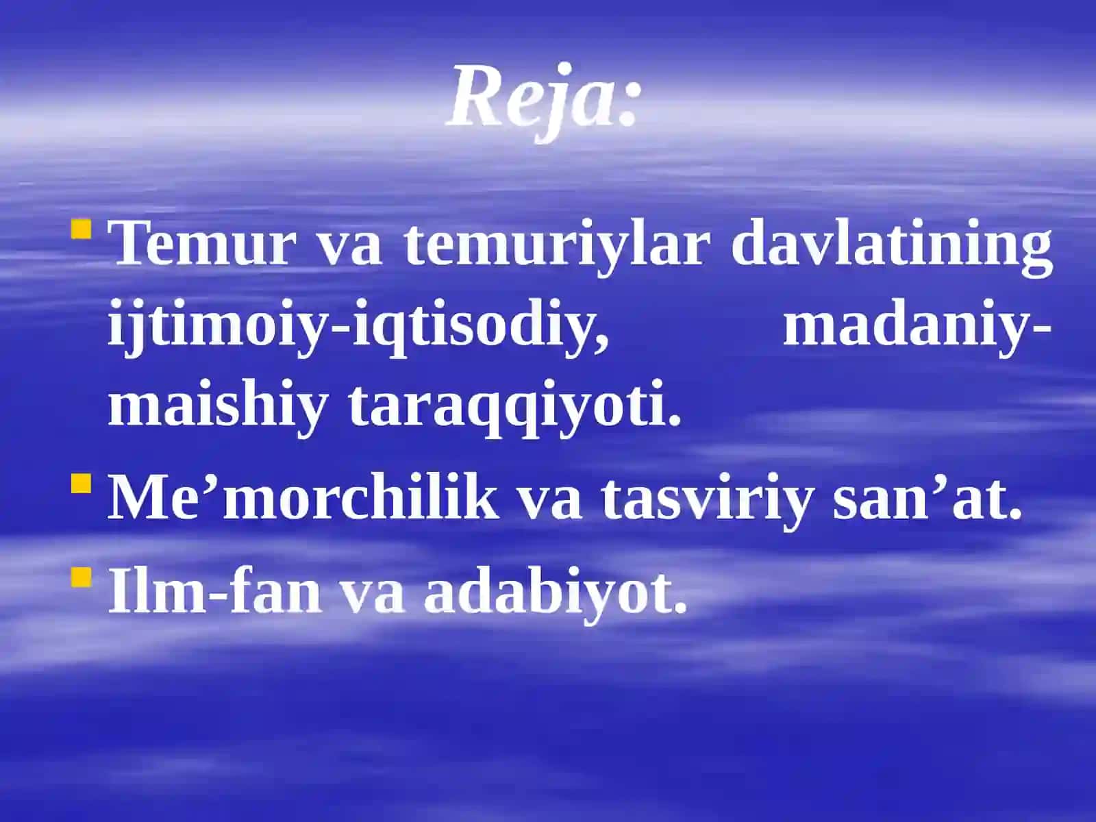 Temur va Temuriylar Davri Madaniyati 2