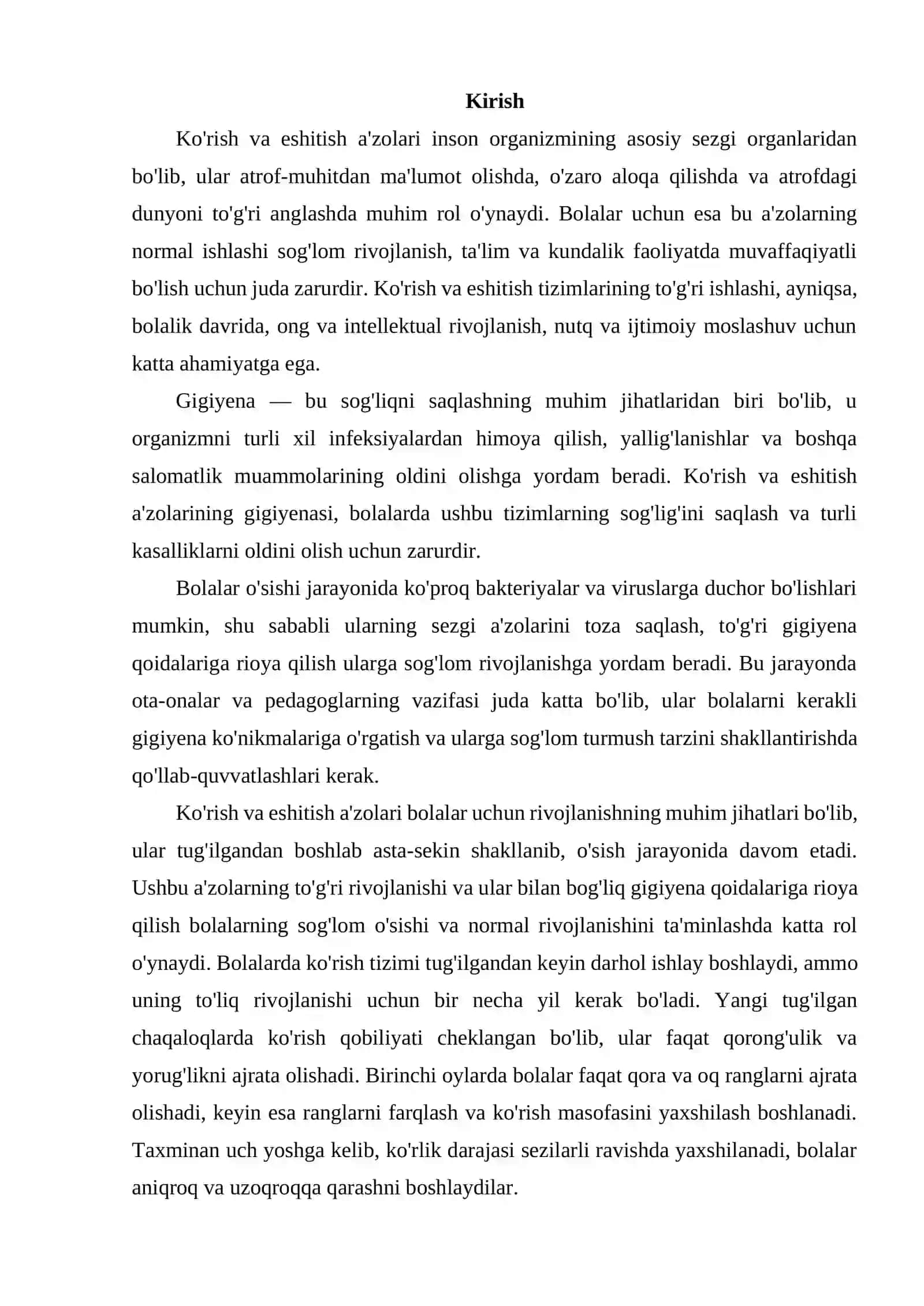 Bolalarda ko’rish va eshitish a’zolari gigiyenasi 2