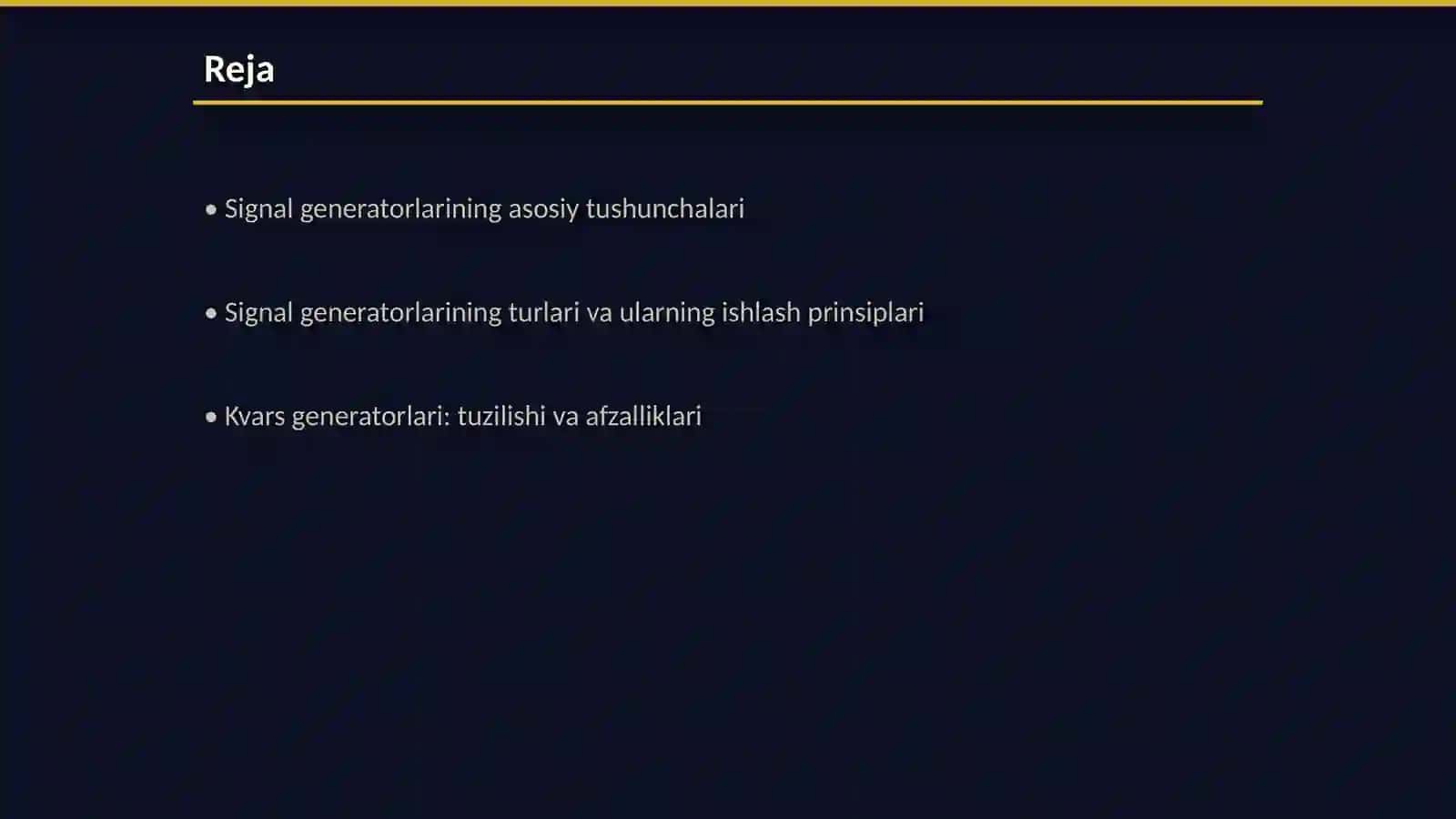 Signal generatorlari, generatorlarning turlari, kvars generatorlari va sxemalari 2