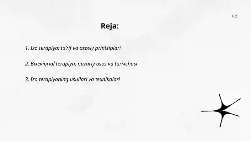 Izo terapiya. Bixeviorial terapiya 2