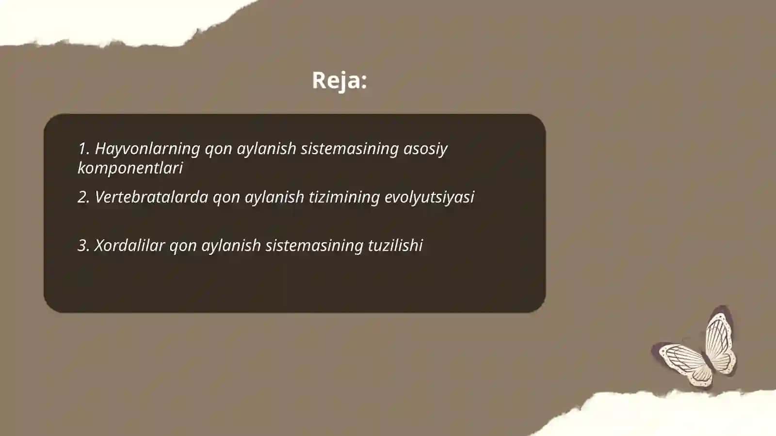 Hayvonlarning qon aylanish sistemasini tuzulishi va evolyutsiyasi 2