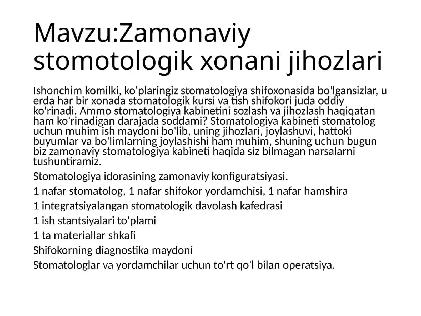 Zamonaviy stomatologiya kabineti 2