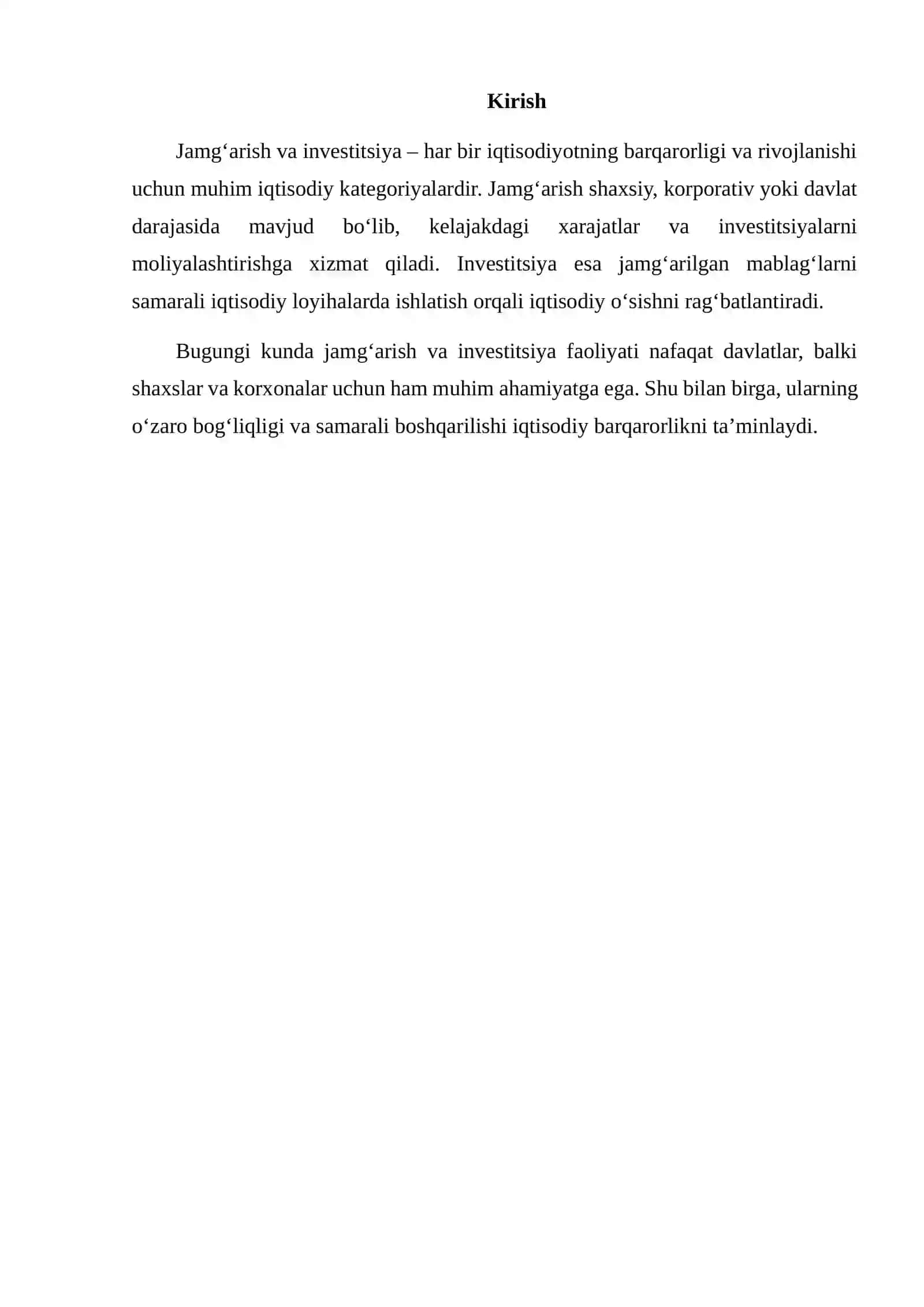 Jamg‘arish VA INVESTITSIYA FUNKSIYALARI 2