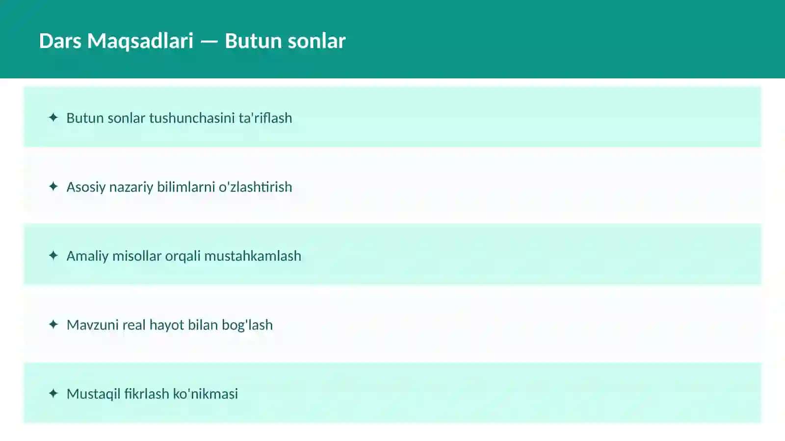 Sonlar nazariyasi 2