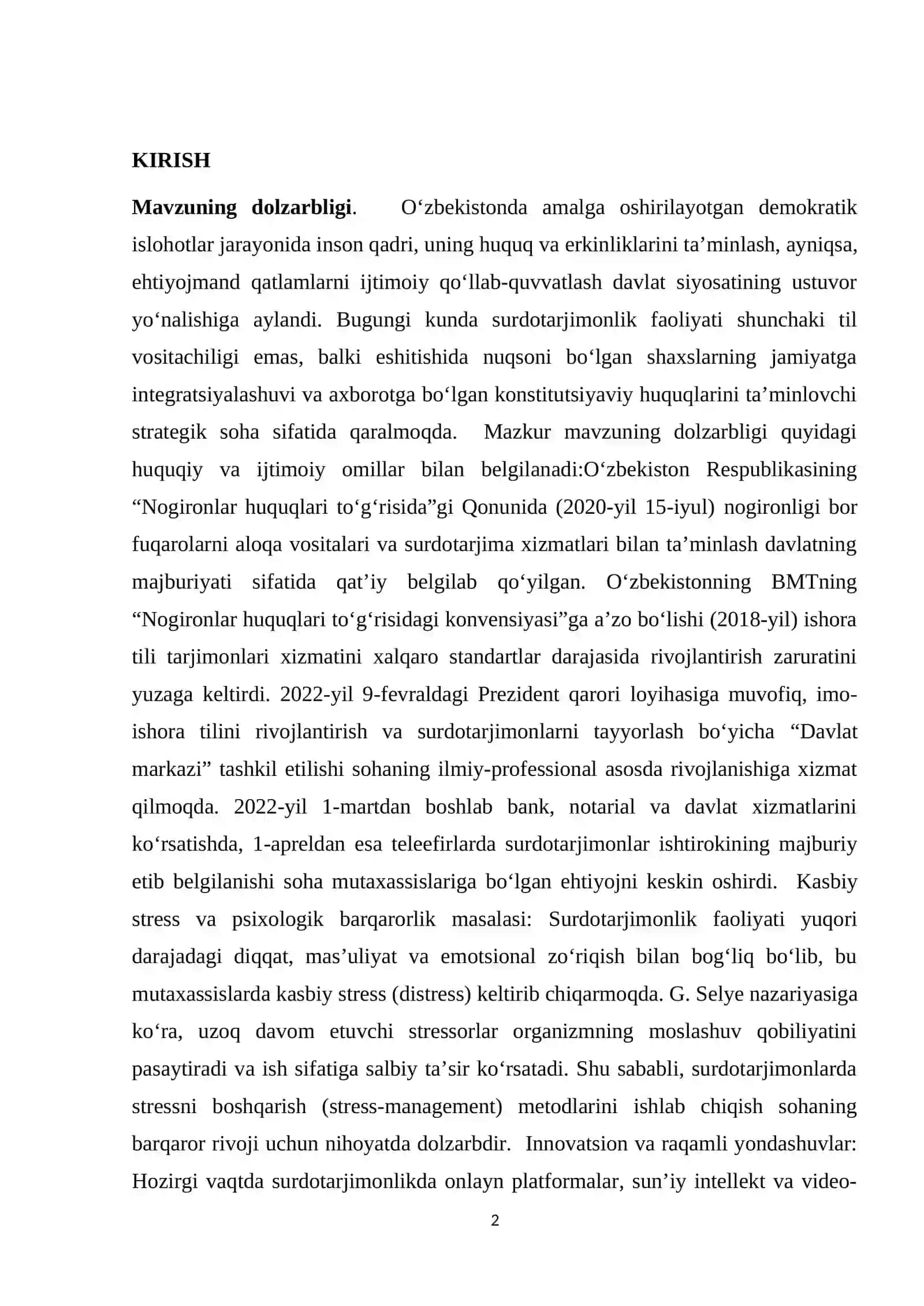 SURDOTARJIMONLIK FAOLIYATINING NAZARIY ASOSLARI VA KASBIY XUSUSIYATLARI 2