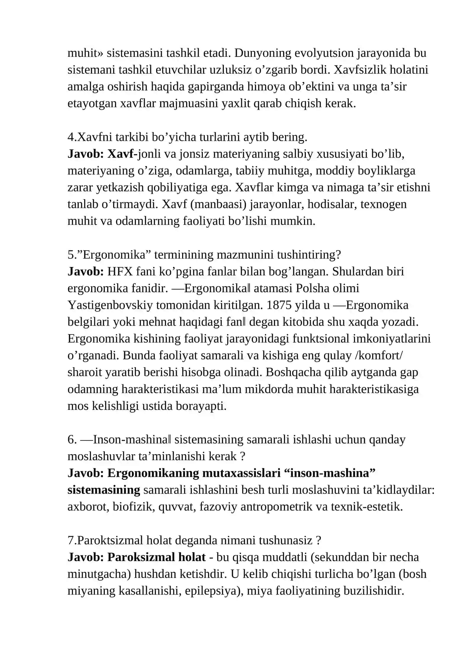 Xavflar va ularning turlari 2