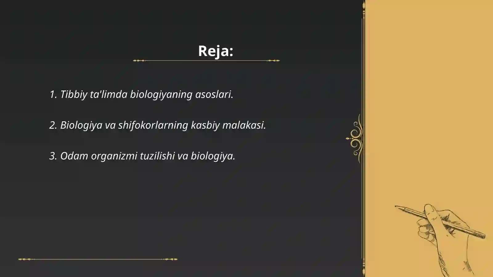 Tibbiy ta'limda biologiyaning asoslari 2