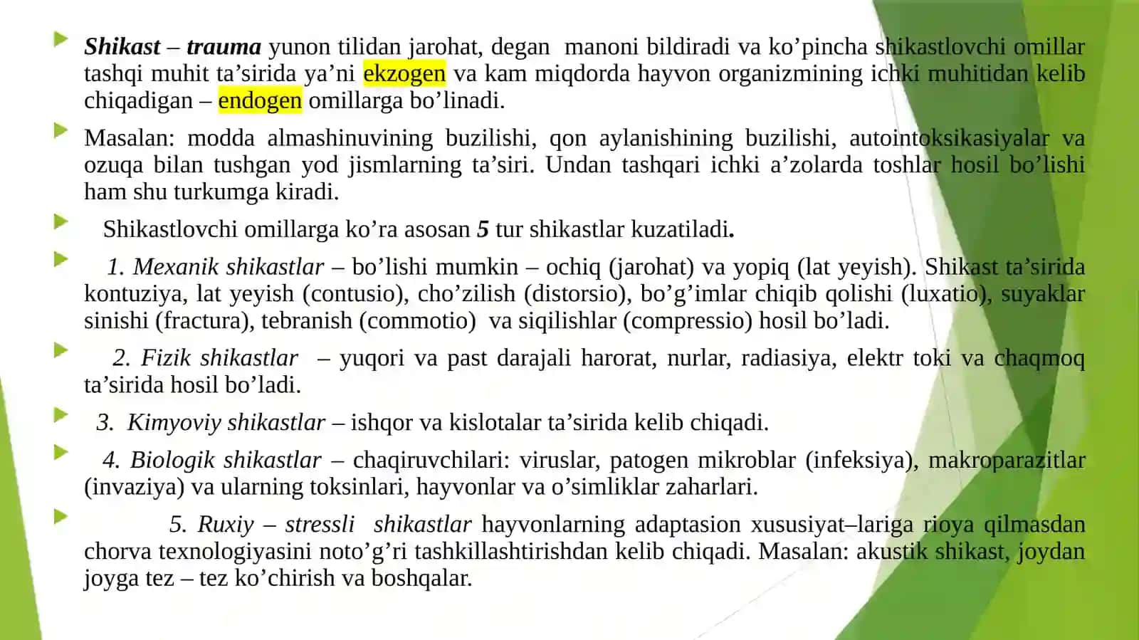 Yovvoyi va mo’ynali hayvonlarda uchraydigan shikastlanishlar, sepsislar, jaroxatlar, suyak sinishlari, ko’z kasalliklarining diagnostikasi va davolash usullari 2