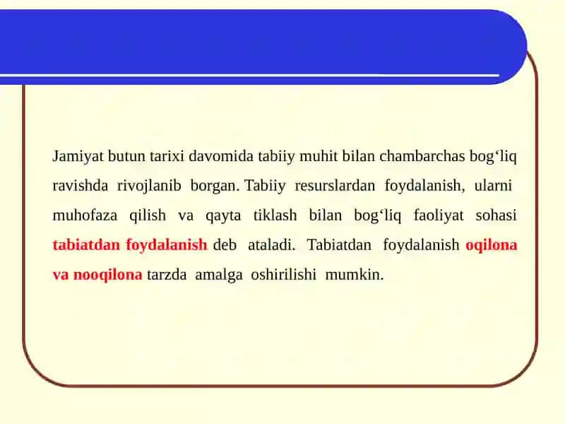 ZAMONAVIY EKOLOGIK MUAMMOLAR 2