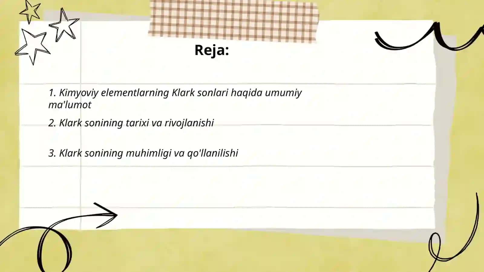 Kimyoviy elementlarning Klark sonlari 2
