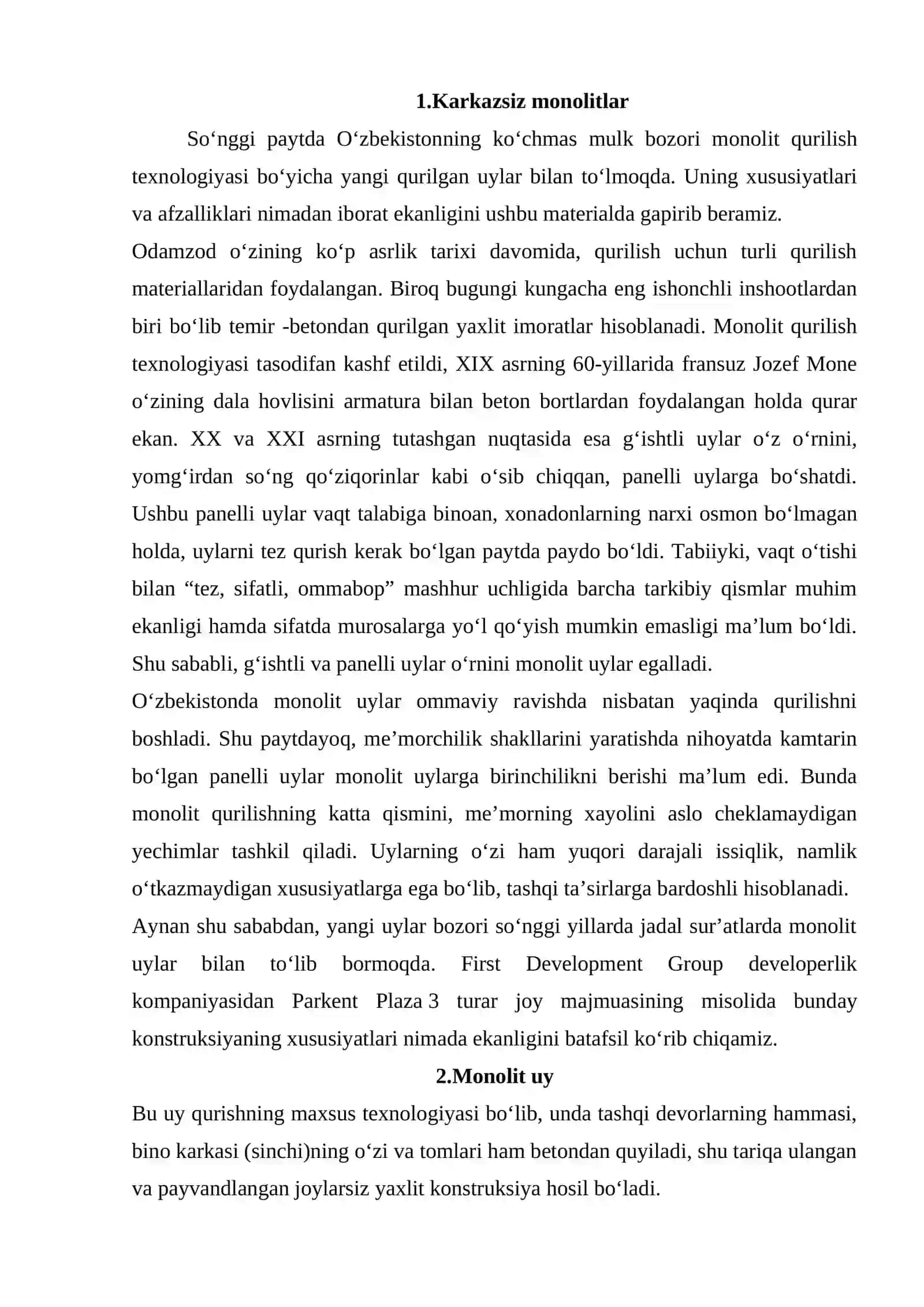 KARKAZSIZ MONOLITLAR, TOSH VA G'ISHT DEVORLI HAQIQIY BLOKLI BINO INSHOATLAR 2