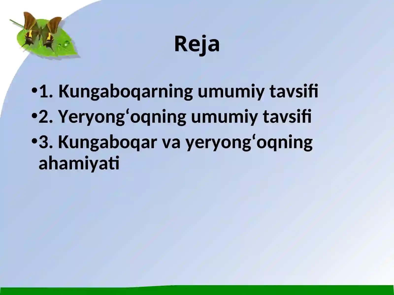 Kungaboqar va yeryong‘oqning sistematikasi va morfologiyasi 2