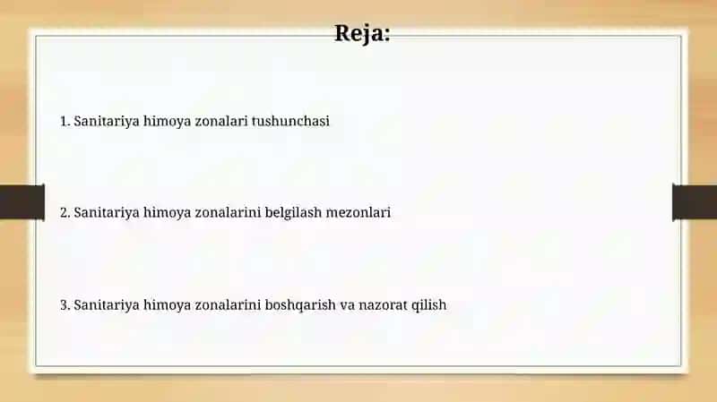 Sanitar himoyalash zonalari 2