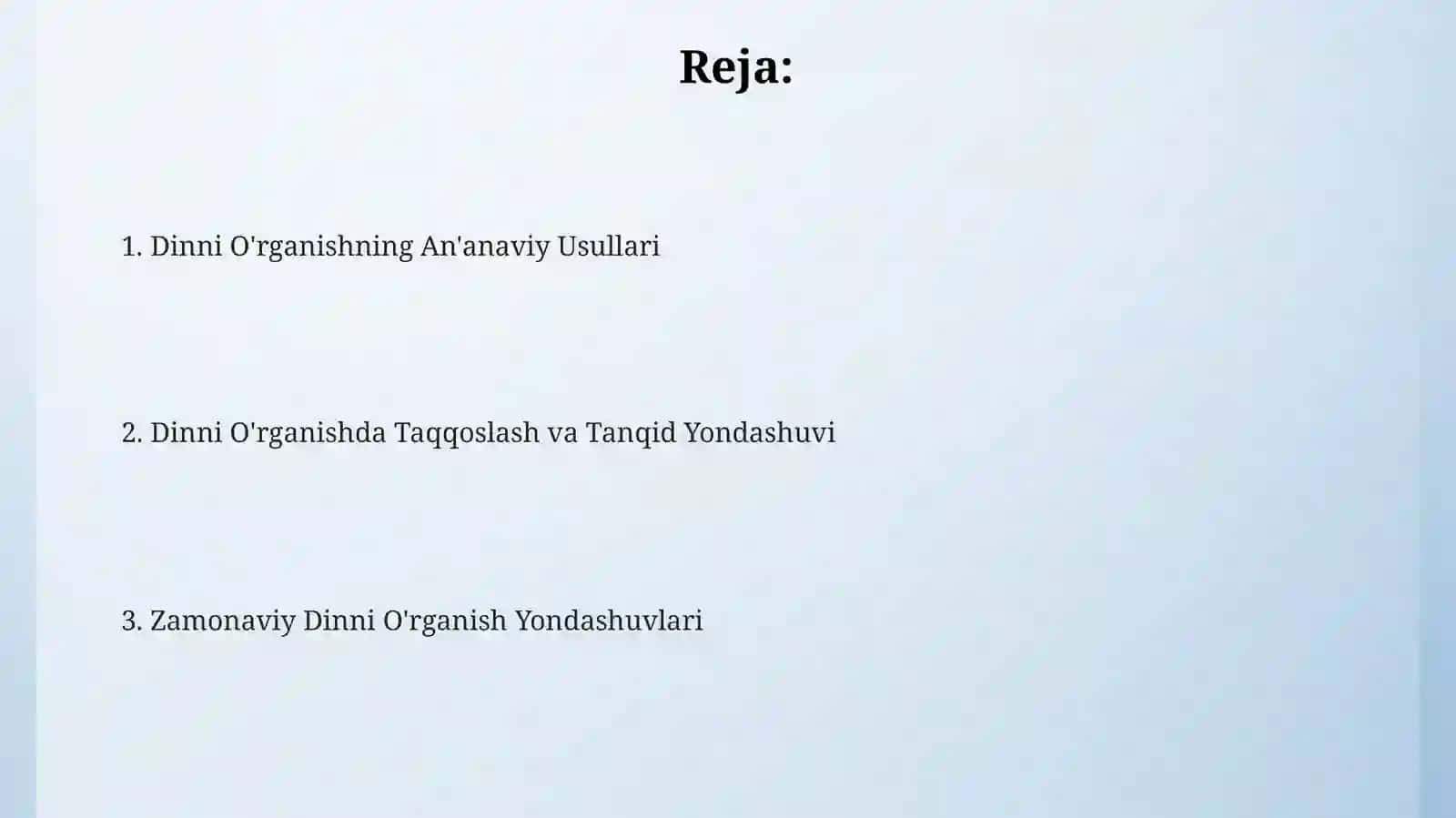 Dinnio'rganishdagiyondashuvlar 2