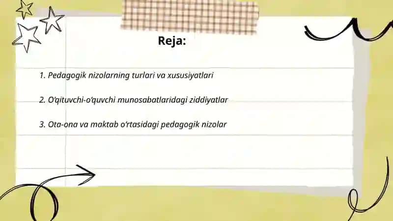 Pedagogik nizolar va ziddiyatlar 2