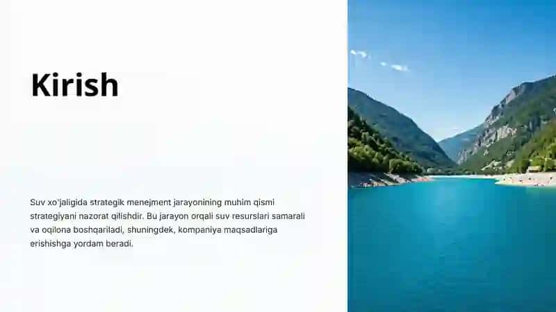 Suvxo'jaligida strategiya nazorat qilish 2