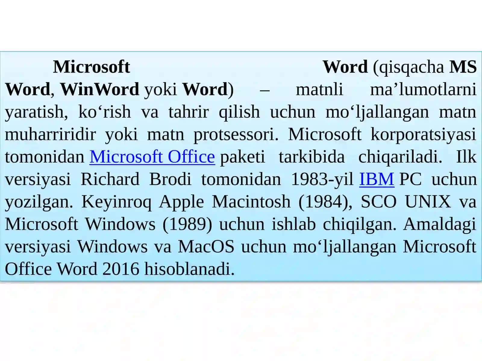 Microsoft Word 2