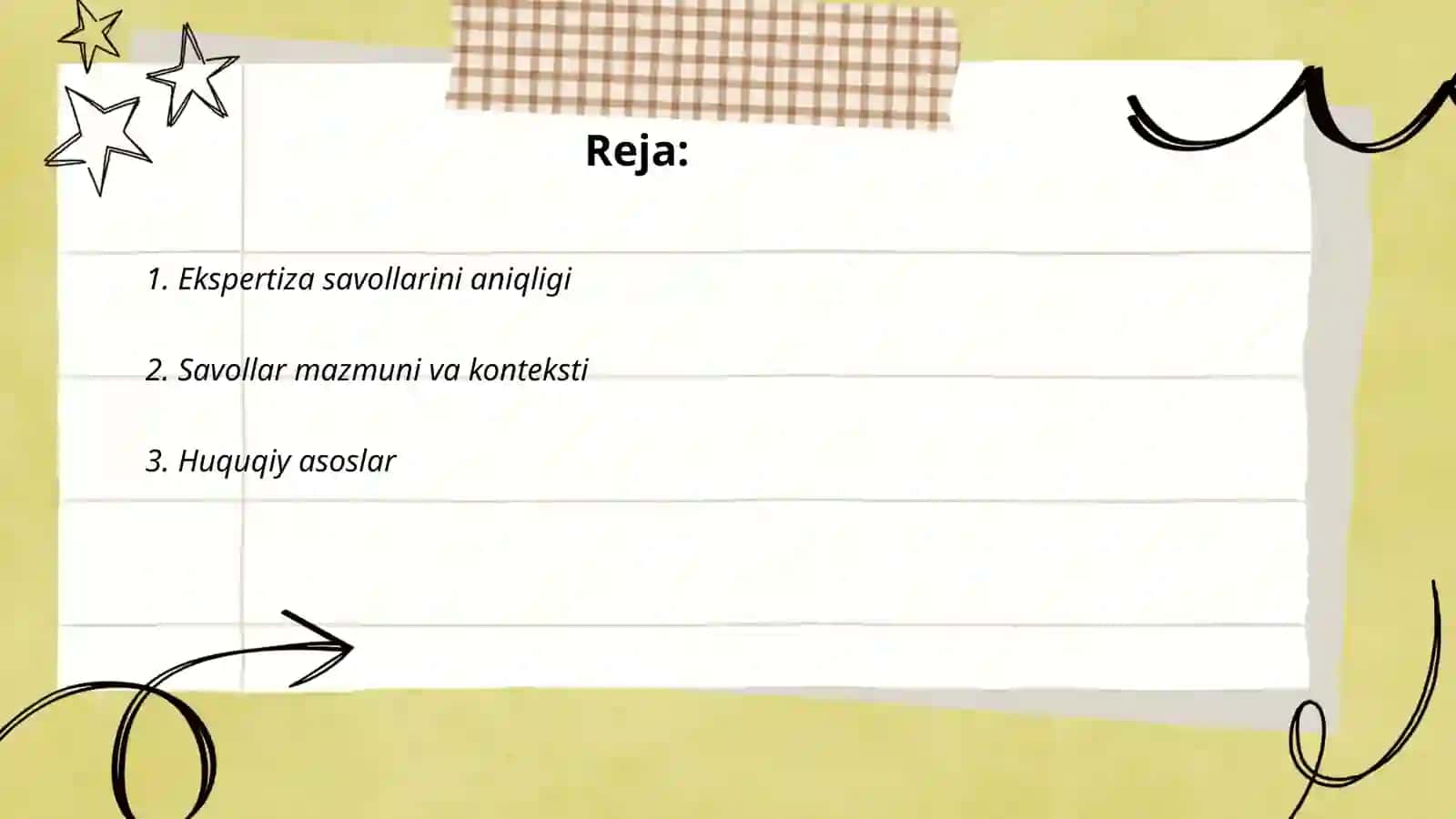 Ekspertiza savollari tuzilishi 2