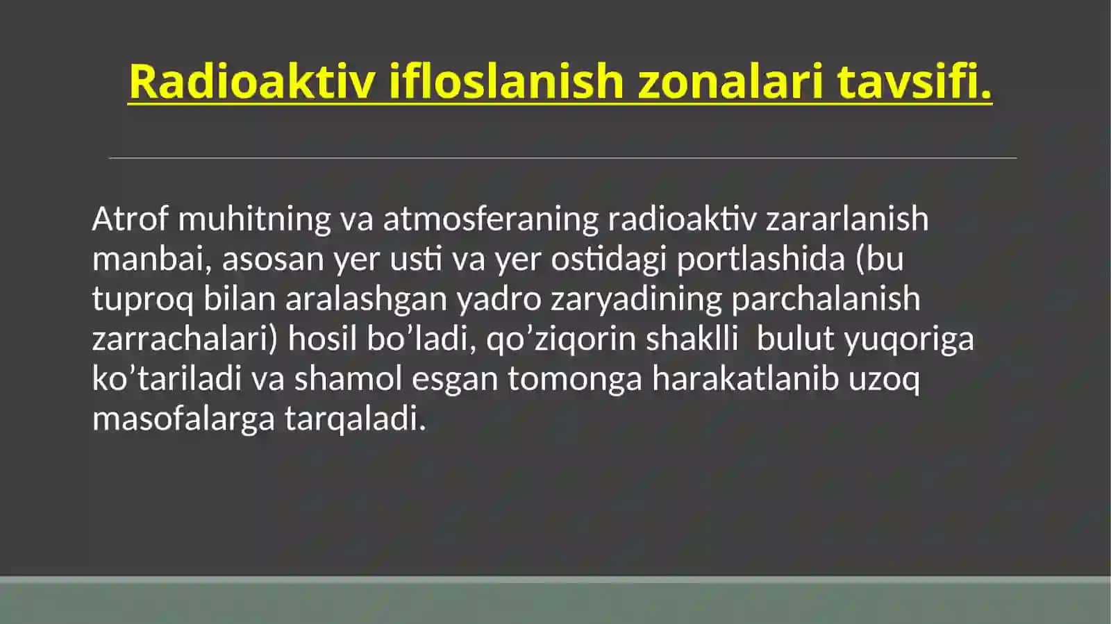 Rаdiоаktivifloslanishzоnаlаri tаvsifi 2
