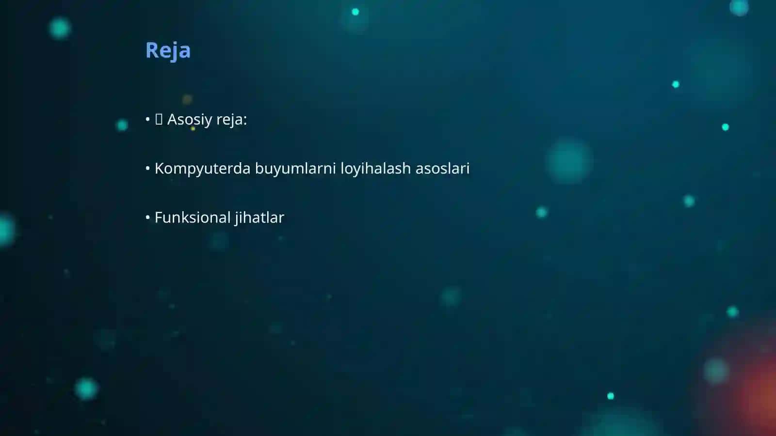 Kompyuterda buyumlarni loyihalash 2