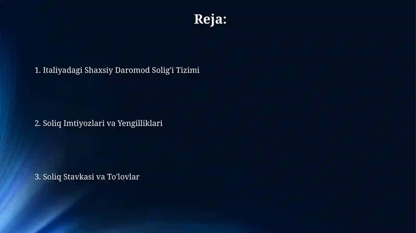 Italiya soliq tizimida jismoniy shaxslarni soliqqa tortish mexanizmi 2