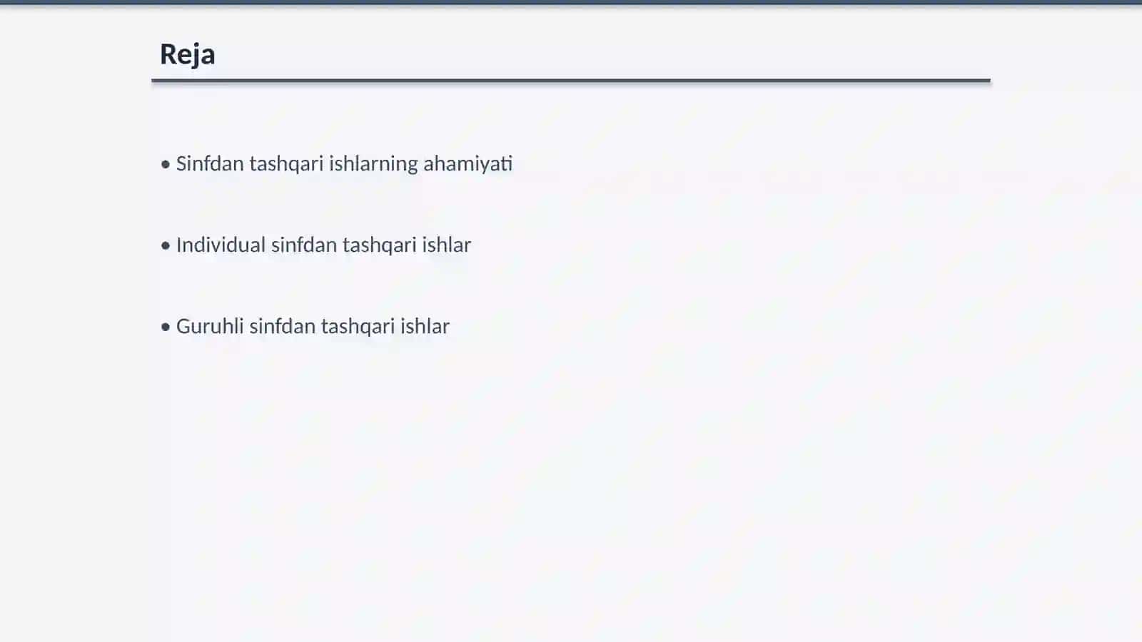 Sinfdan tashqari ishlarning ahamiyati 2
