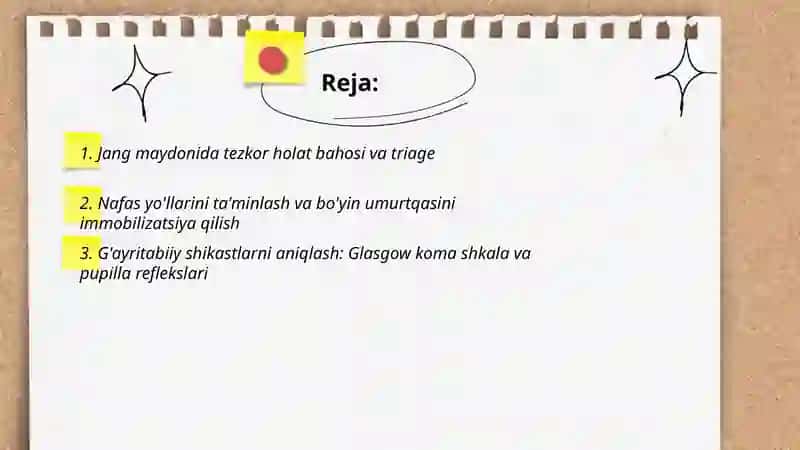 Tibbiy yordam ko'rsatish 2