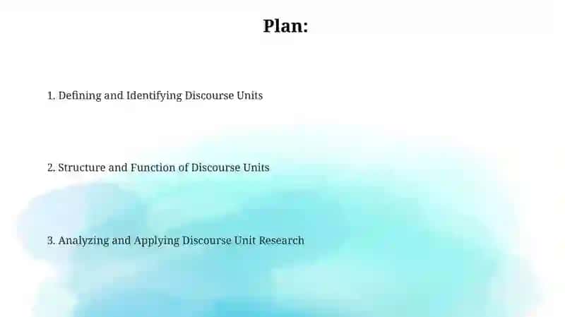 Units in written discourse 2