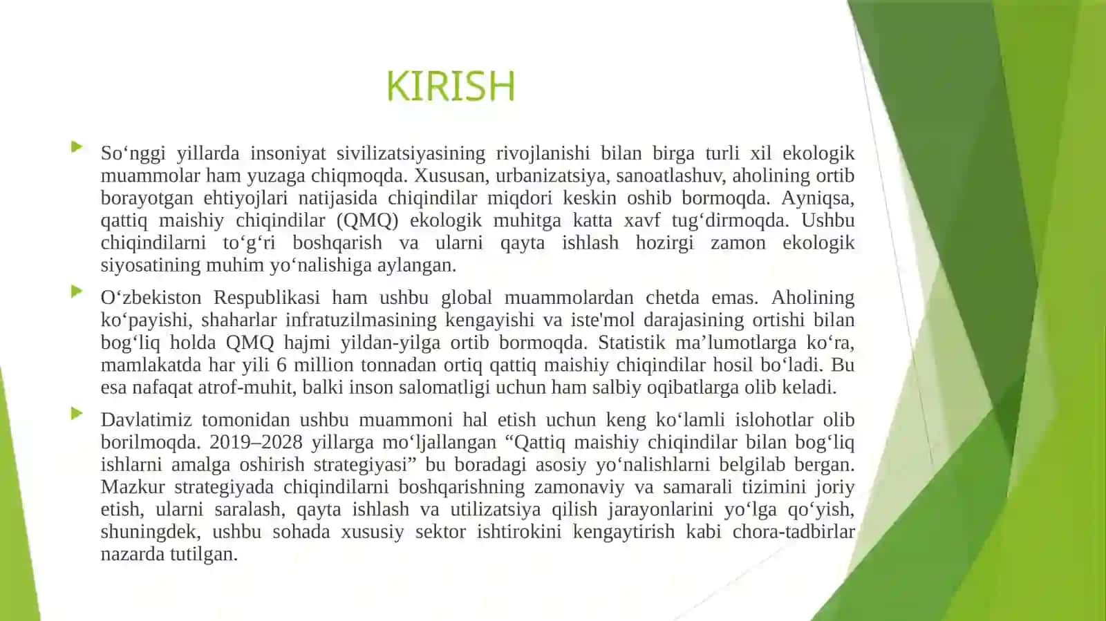 KIMYOVIY ISHLAB CHIQARISH, YENGIL SANOAT VA QAYTA ISHLASH KORXONALARI CHIQINDILARI UTILIZATSIYASI VA ULARDAN IKKILAMCHI XOM ASHYOLAR OLISH BO‘YICHA EKOLOGIK BIOTEXNOLOGIYA IMKONIYATLARI 2