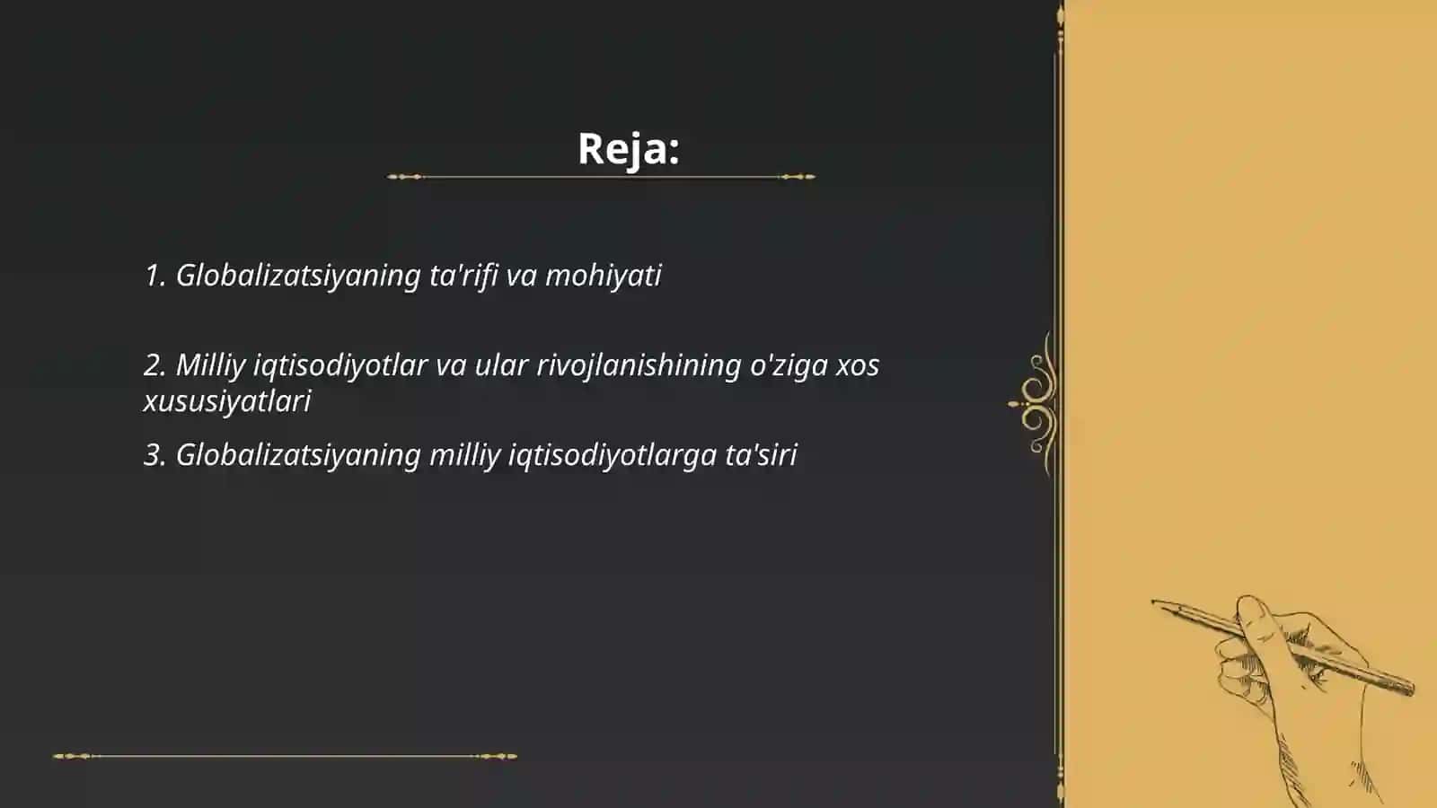 Globalizatsiya va milliy iqtisodiyotlar 2
