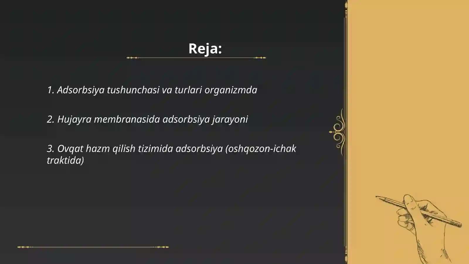 Organizmning hayot faoliyatida adsorbsiya jarayoni 2