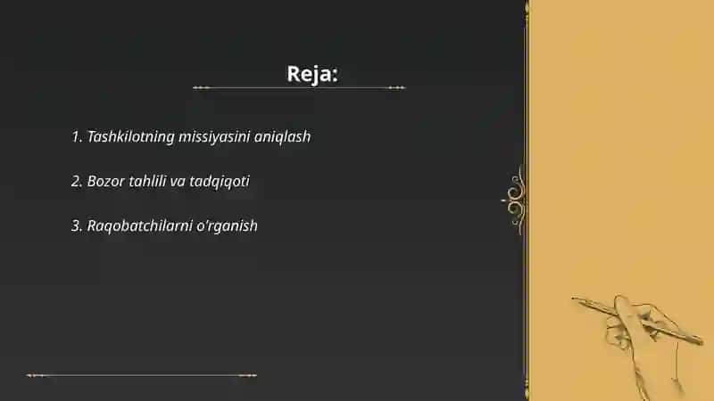 Korxona strategiyasini shakillantirish 2