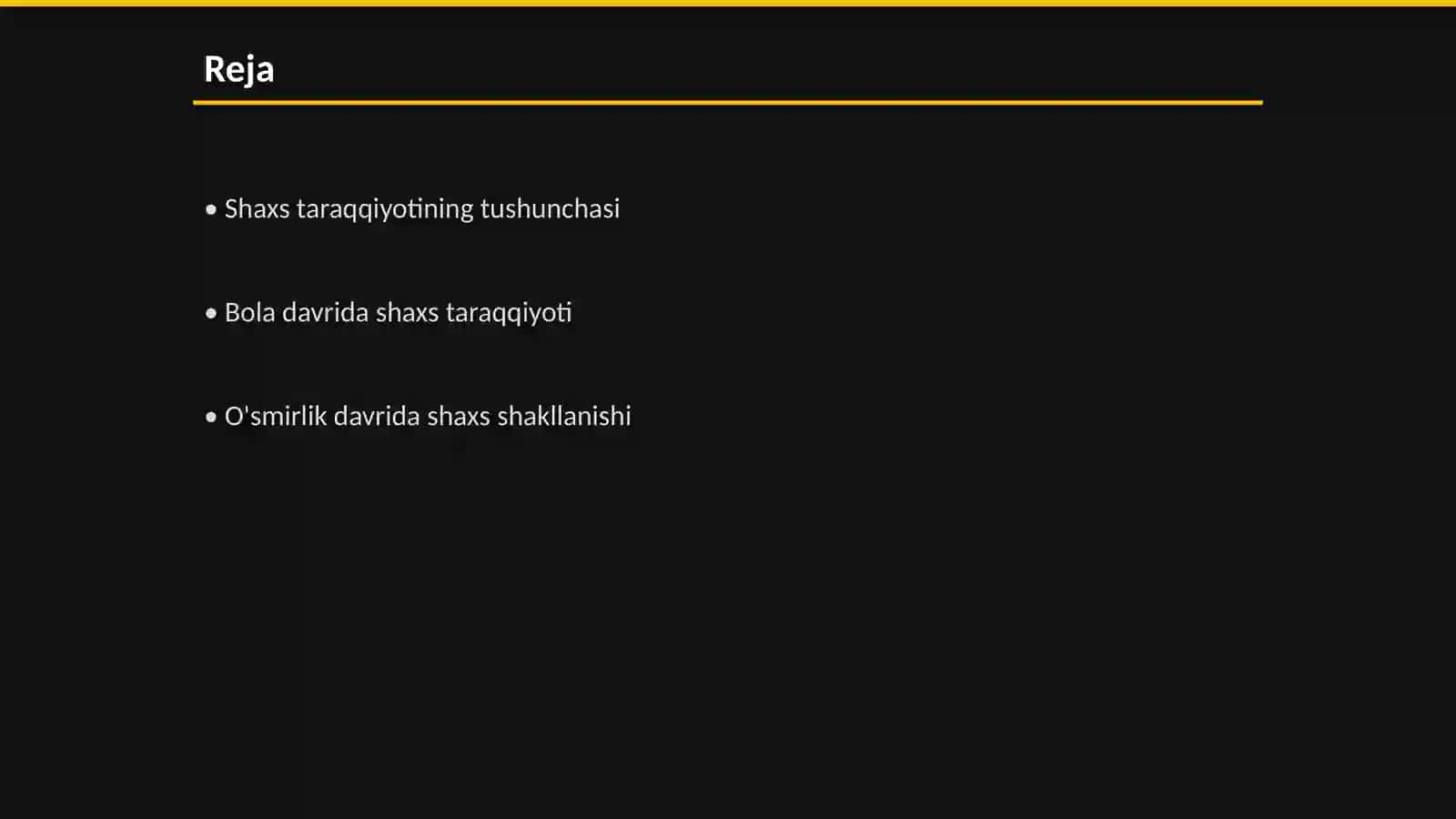 Shaxs taraqqiyotini davrlarga boʻlish 2