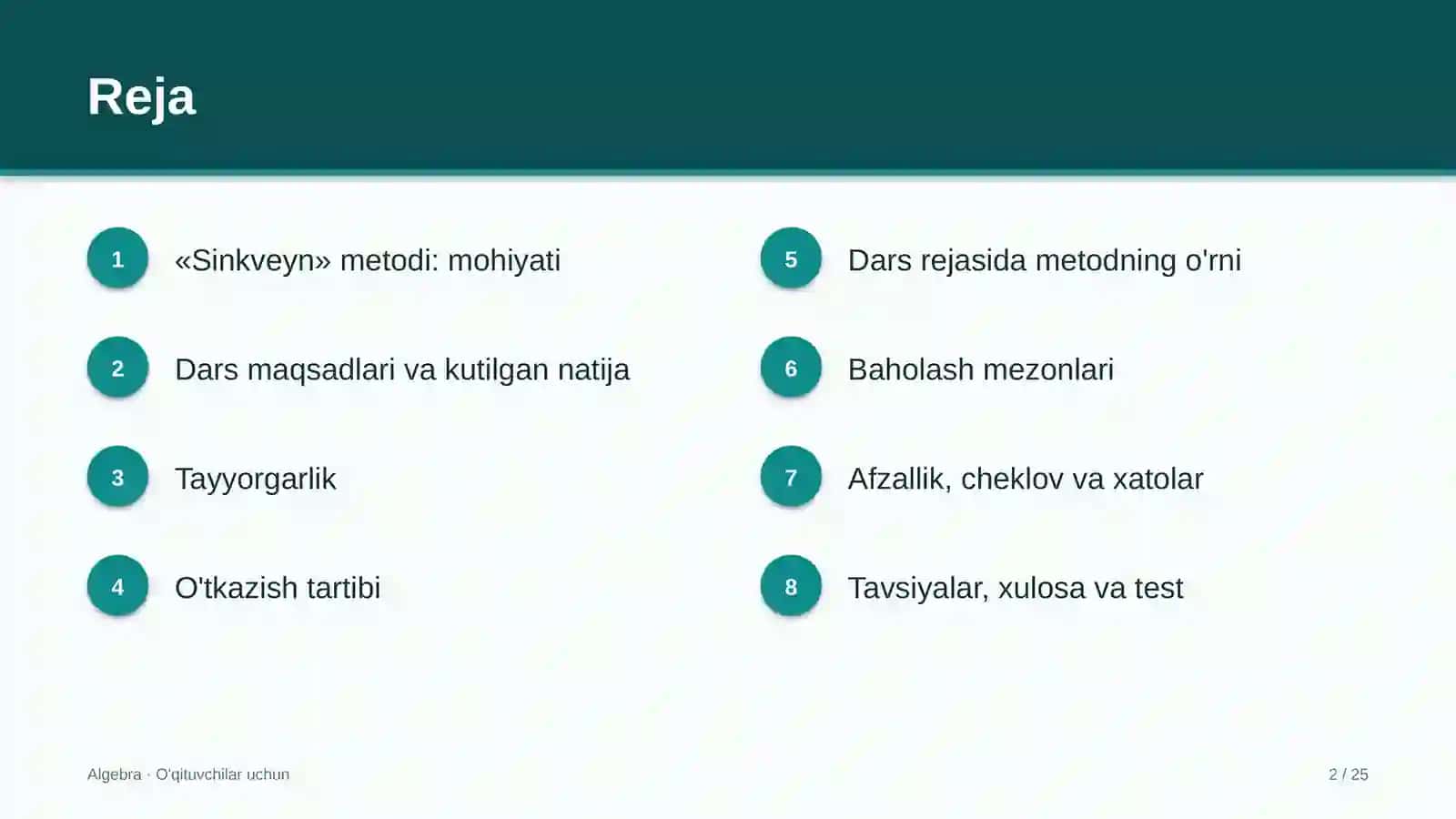 algebra darslarida sinkveyn metodidan foydalanish 7705 2