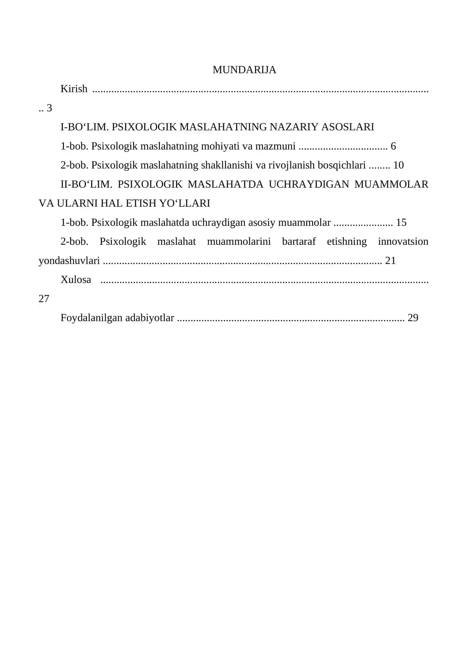 Psixologik maslahatning umumiy muammolari 2