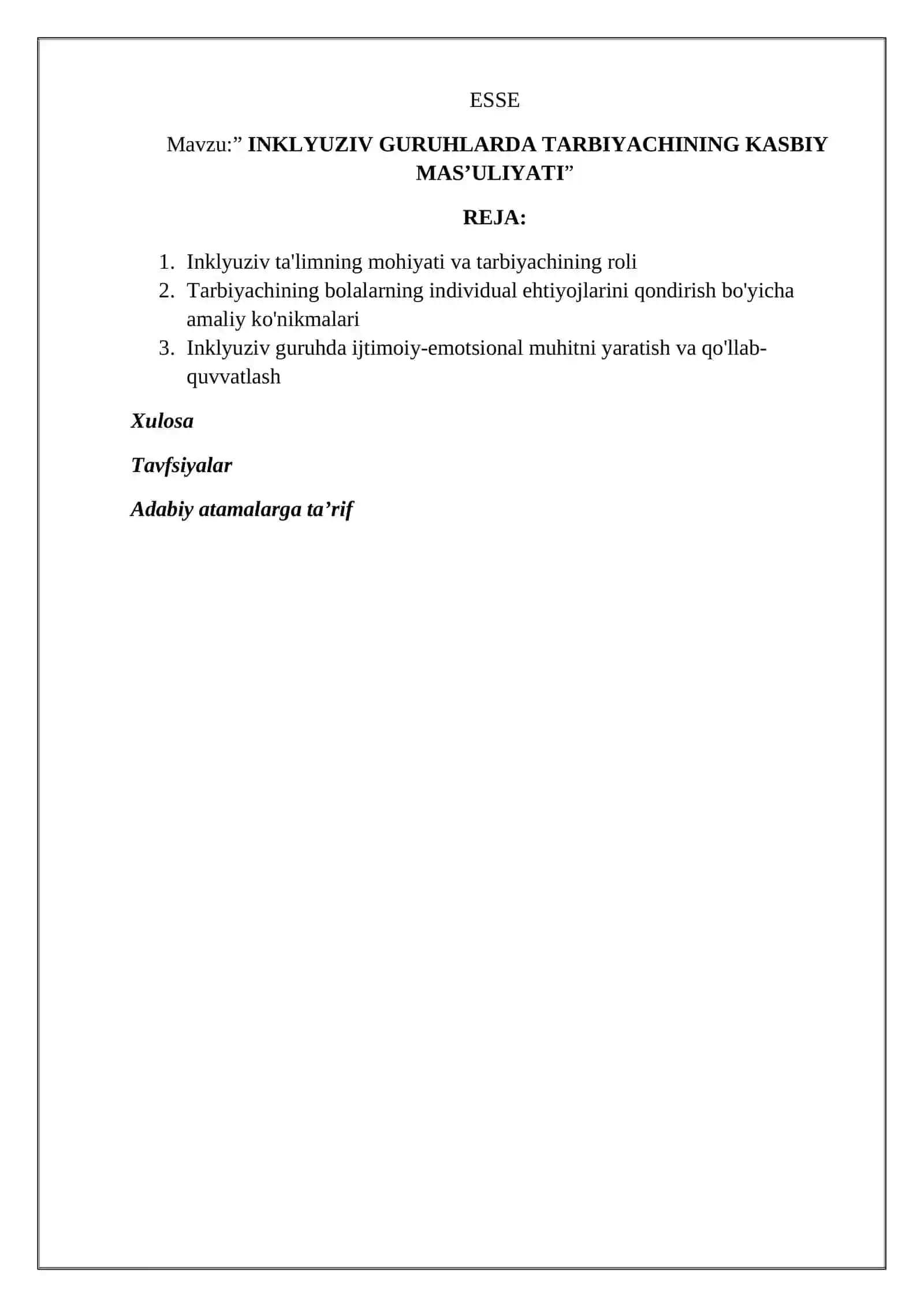 INKLYUZIV TA'LIMNING MOHIYATI VA TARBIYACHINING ROLI 2