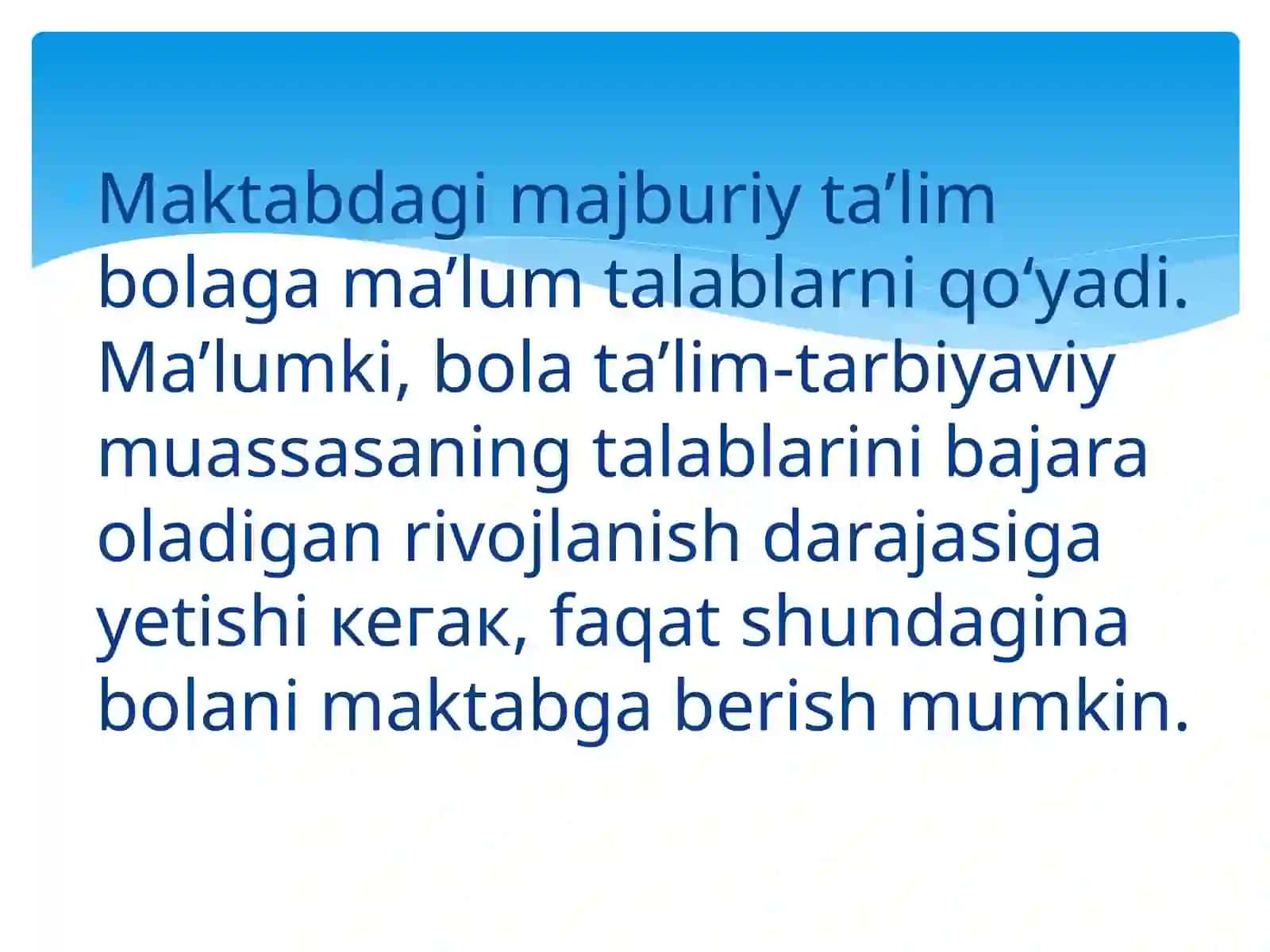 Bolalarni maktabga tayyorlash 2