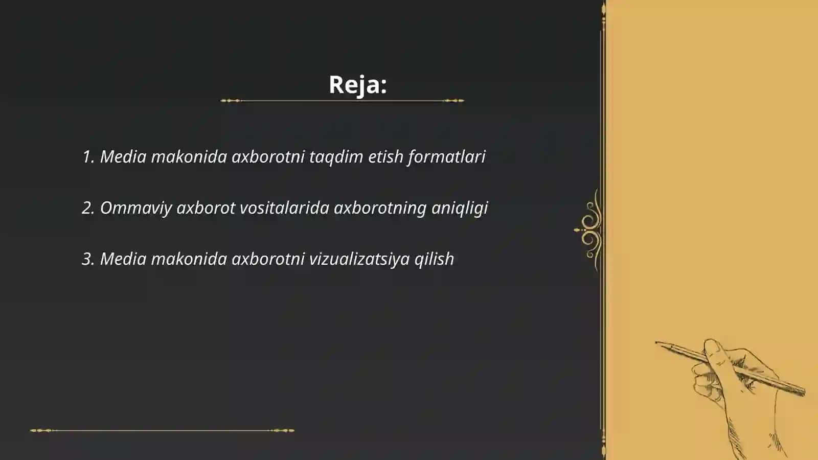 Media makonida axborotni taqdim etish 2