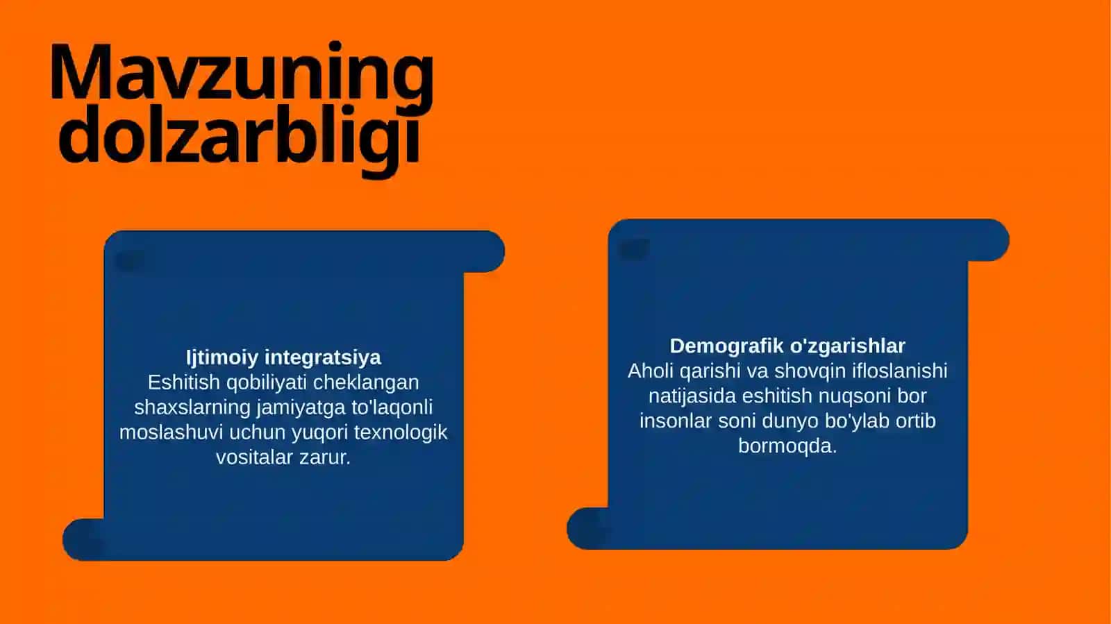 Surdotexnik vositalarning rivojlanish istiqbollari va innovatsion texnologiyalar 2