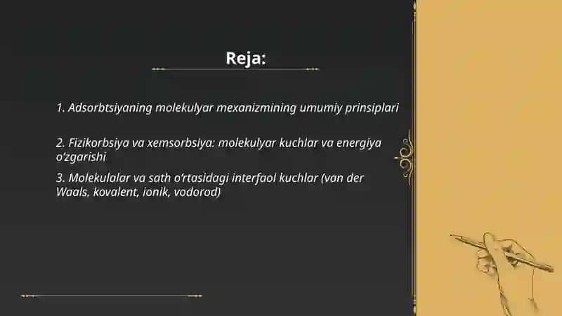 Adsorbtsiyaning molеkulyar mеxanizmi 2