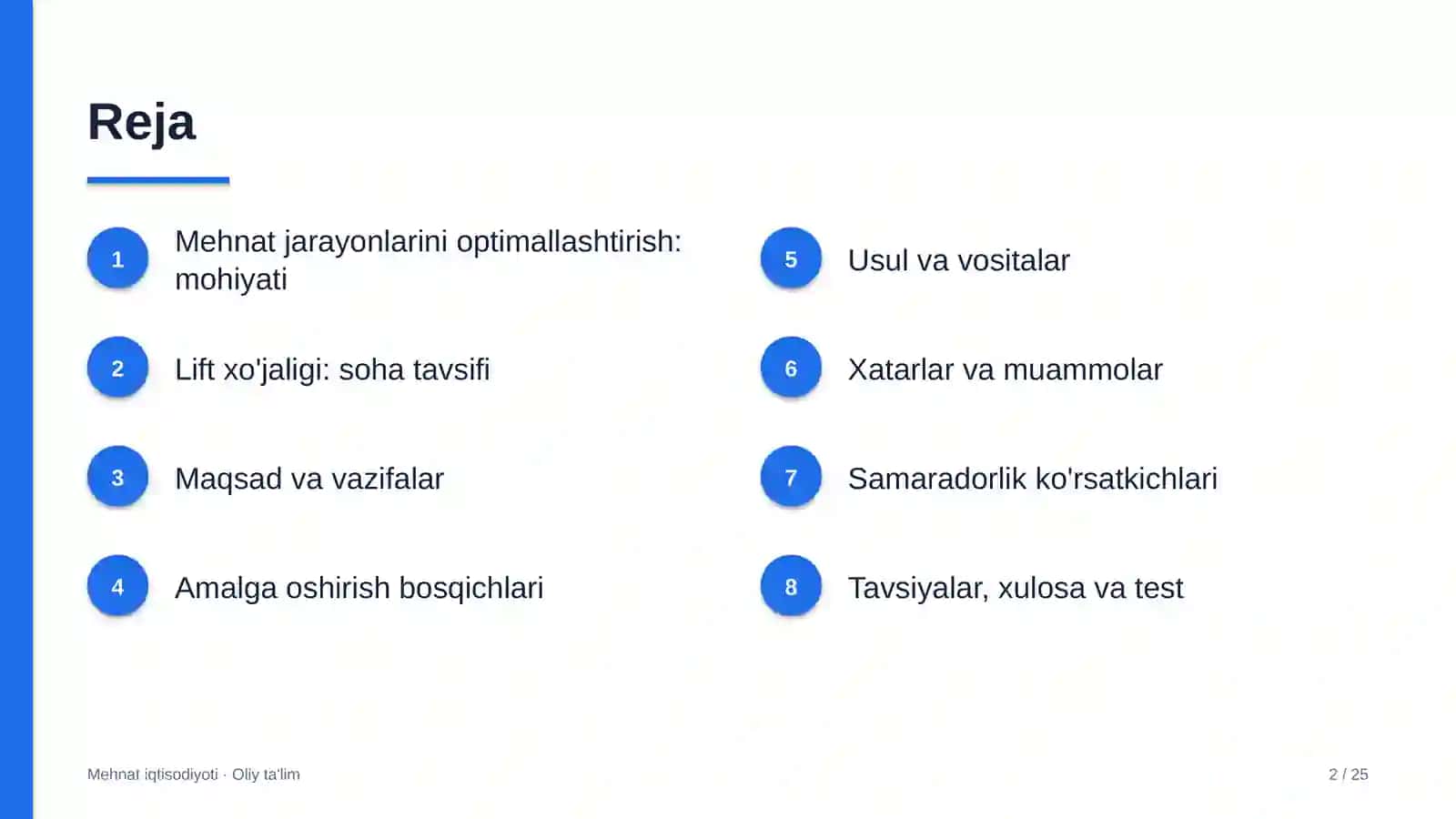 Lift xo'jaligida mehnat jarayonlarini optimallashtirish 2