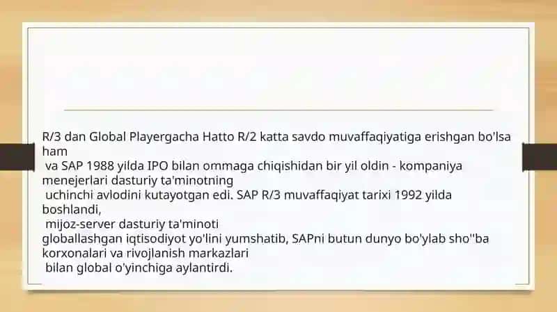 SAP (System Analyse Programmentwicklung) 2