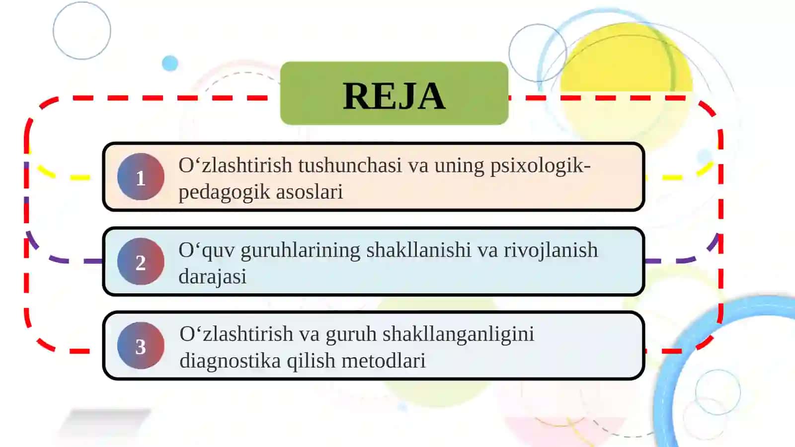 Oʻzlashtirish va oʻquv guruhlarini shakllanganlik darajasini diagnostika qilish slayd 2