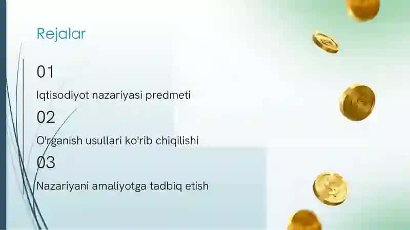 Iqtisodiyot nazariyasi fanining predmetlari va o'rganish usullari 2