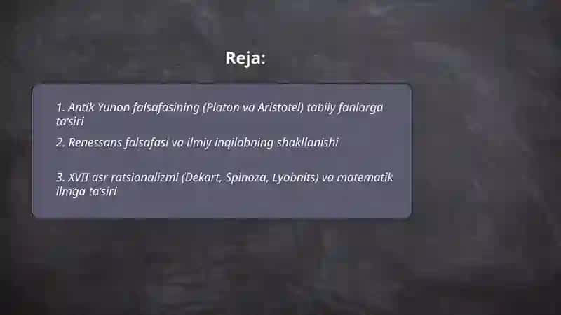 G‘arb falsafasining ustuvor yo‘nalishlari va ularning fan taraqqiyotiga ta‘siri 2