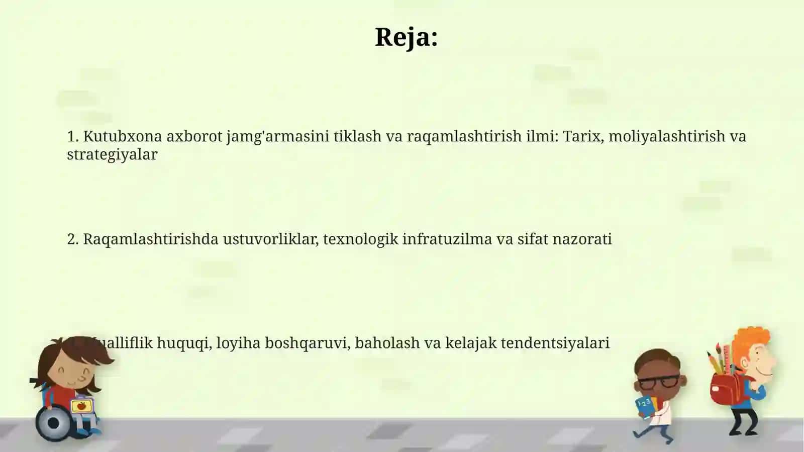 Kutubxonaaxborotfondinirestavratsiyaqilishvaraqamlashtirishfani 2