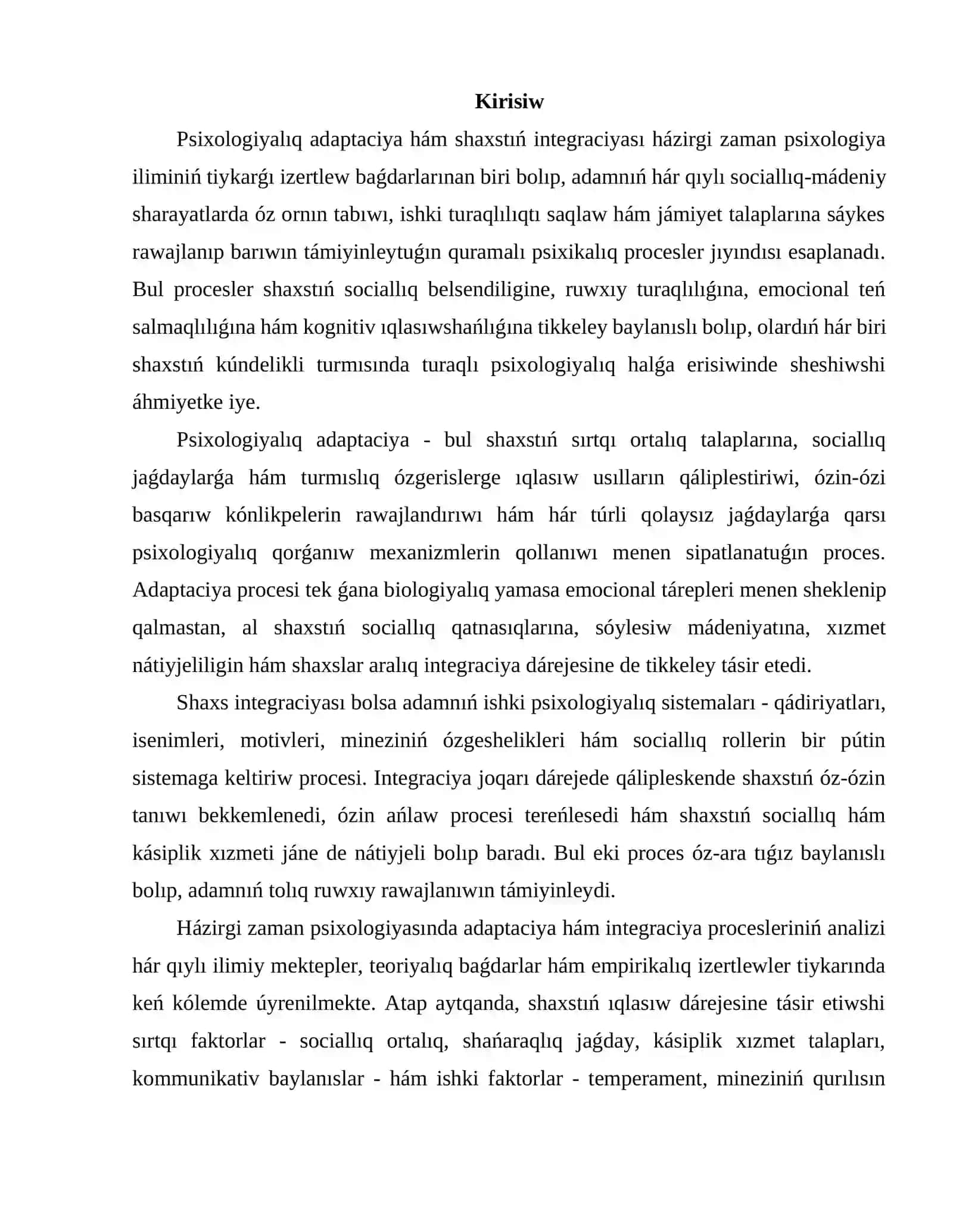 Psixologiyaliq adaptaciya ham shanaraq integraciyasi 2