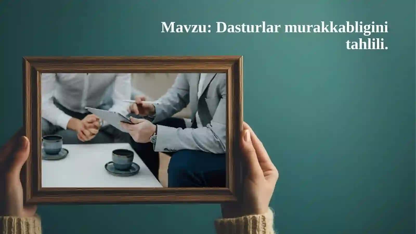 Dasturlar murakkabligini tahlili 2