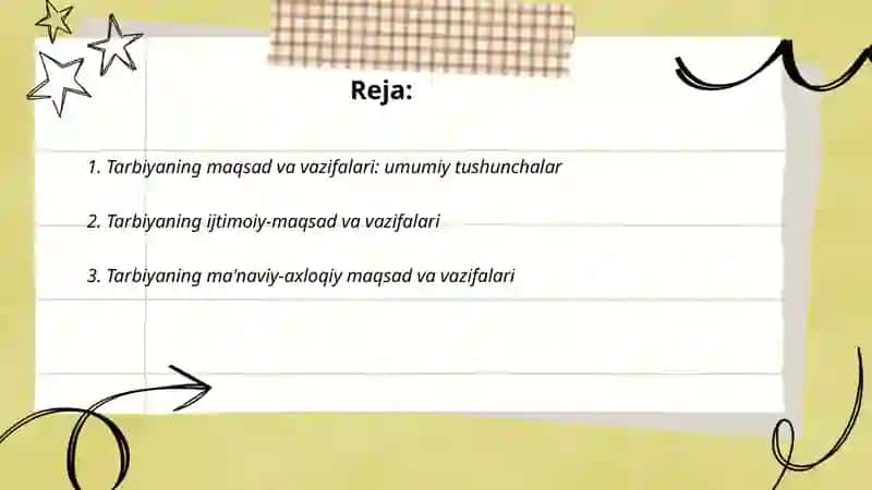 Tarbiyaning maqsad va vazifalari 2