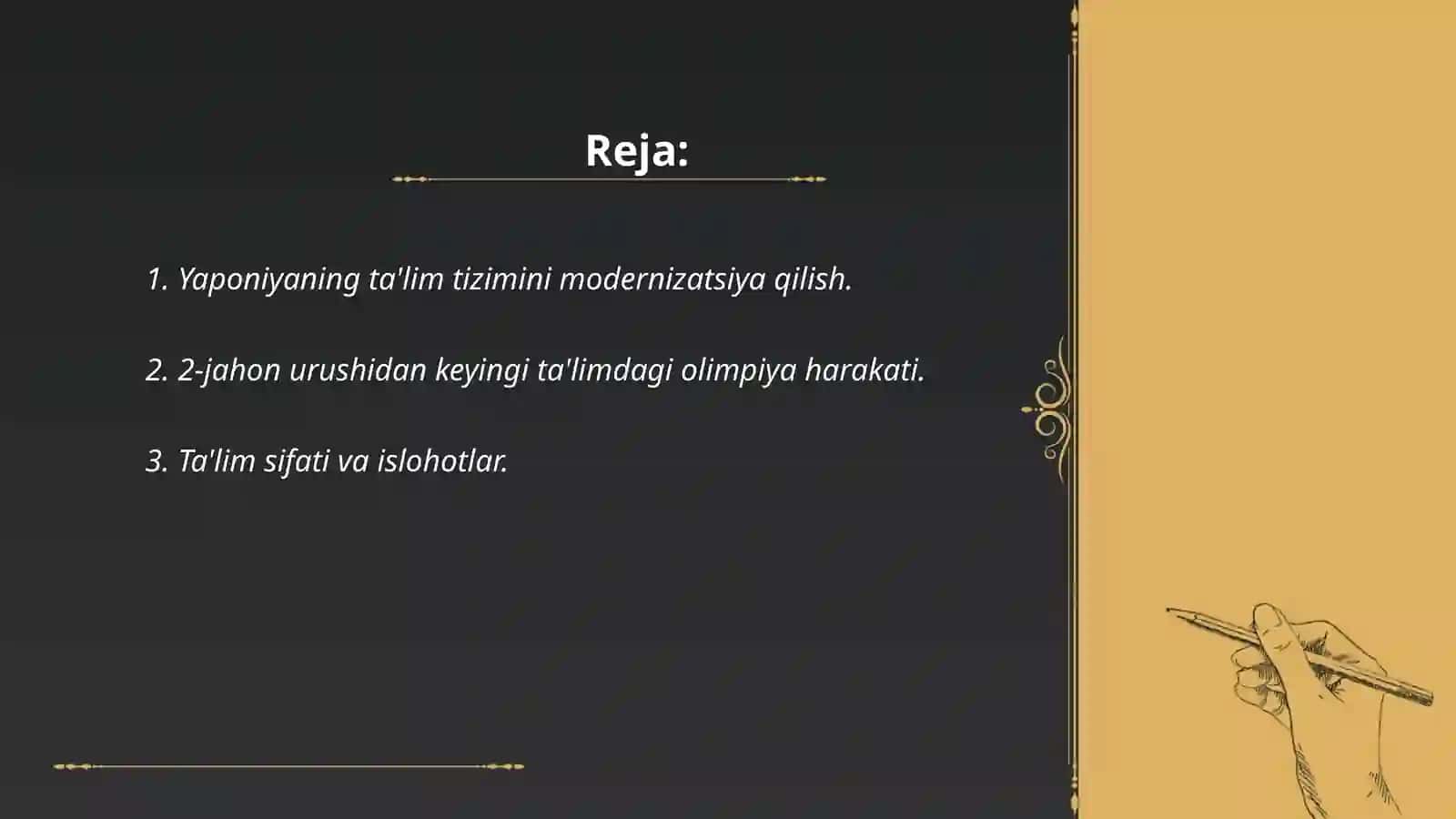 Yaponiyaning ta'lim tizimini modernizatsiya qilish 2